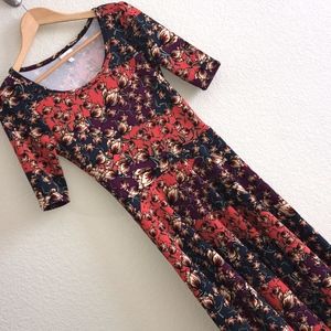 New Vibrant Print LuLaRoe Ana Dress Small 005